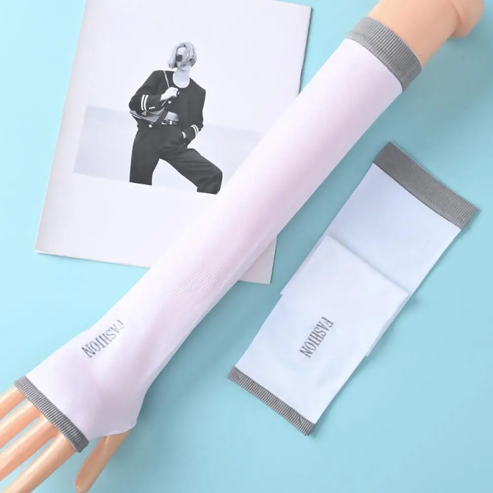 Mangas de seda helada para deportes de verano, mangas de protección UV para hombres y mujeres, cubierta para codo con protección solar, manguito refrescante para conducir y ciclismo, 1 par