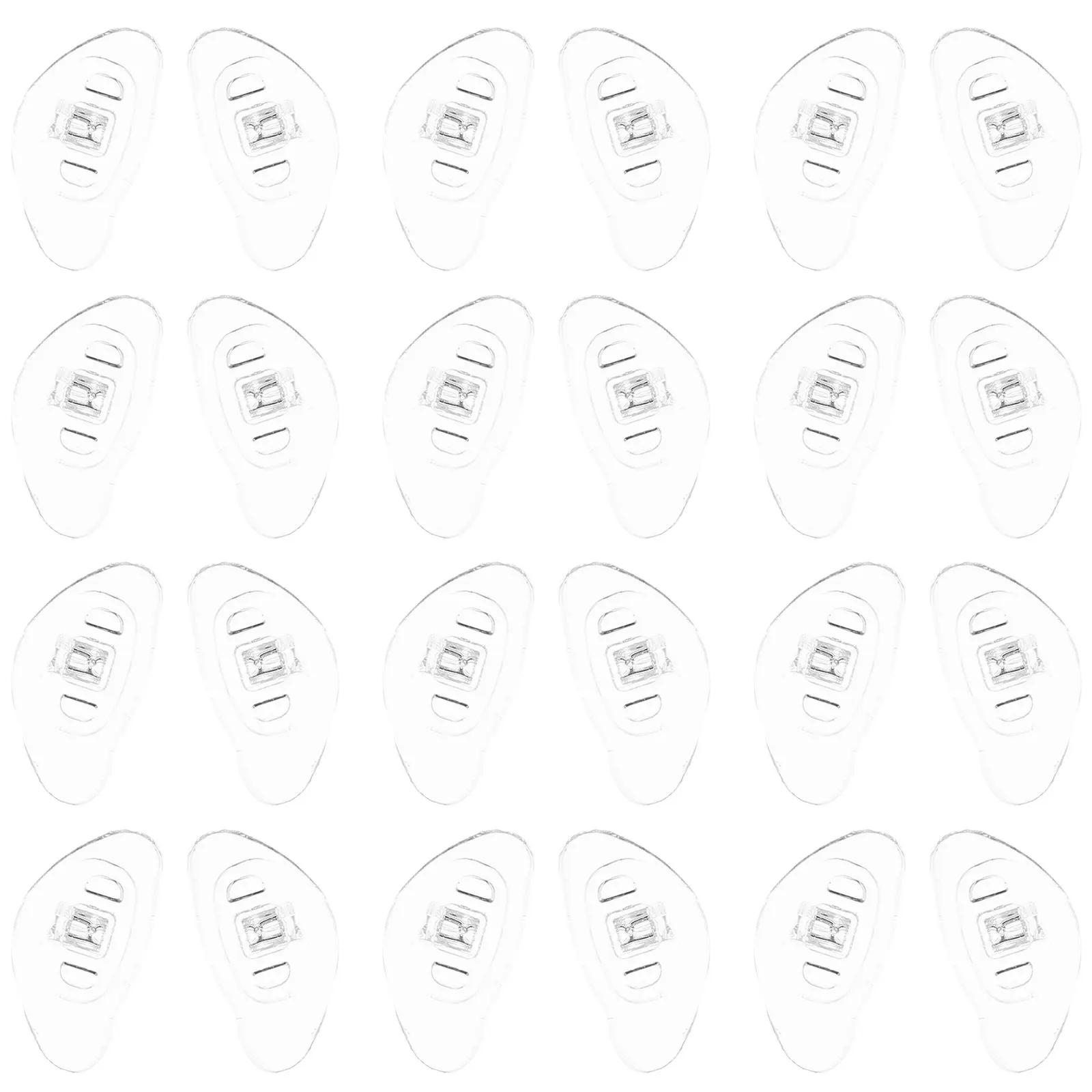 20 Pairs Glasses Eyeglass Nose Pads Soft Cushion Replacement Transparent Eyeglasses