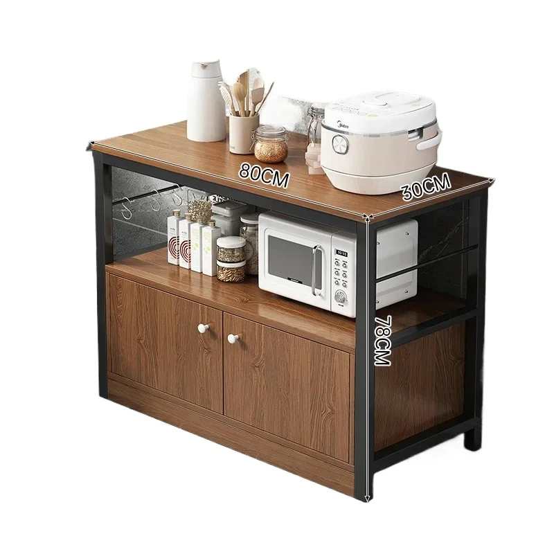 

# Кухонная полка, напольная многослойная полка для хранения микроволновой печи, многофункциональный бытовой шкаф