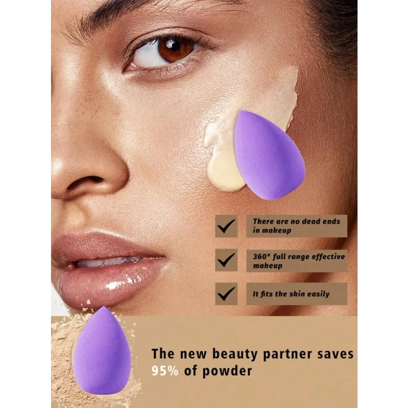 20개입 여행용 휴대용 재사용 가능한 물방울 모양 미니 블렌더 스펀지 뷰티 화장품 파운데이션 화장 스펀지 메이크업 블렌더