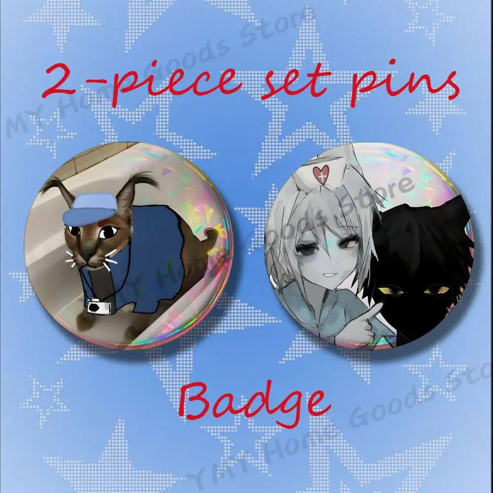 A-Animal Hospital Secretary Secret Agent 2-piece set Free Mix Backpack Clothes Jewelry Accessories Round Badge Collection Gifts
