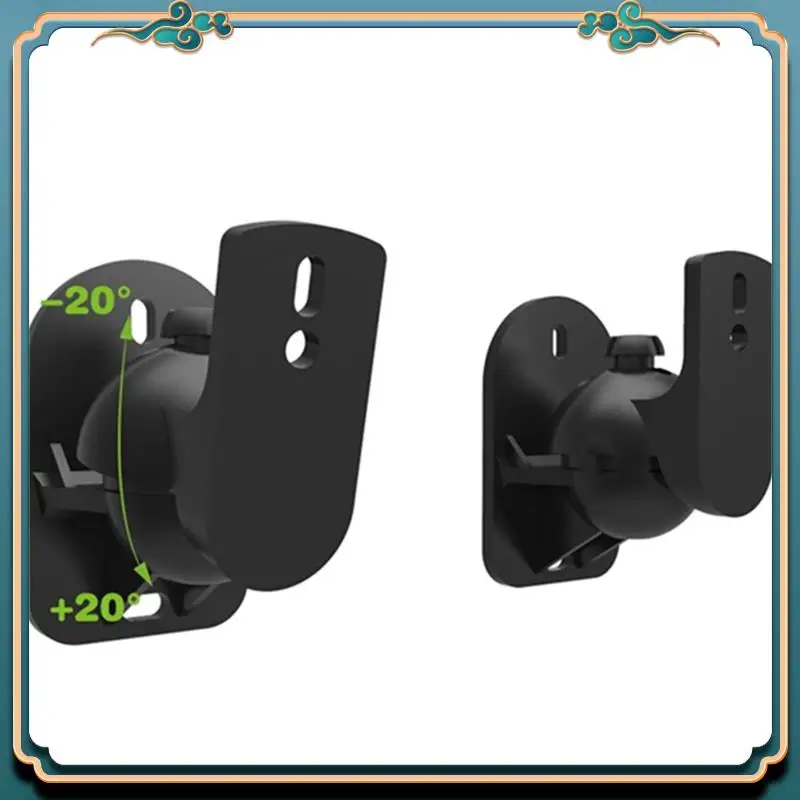 (New)-Universal Speaker Wall Mount Bracket Ceiling Stand Clamp With Adjustable Swivel And Tilt Angle Rotation Durable Easy To Us