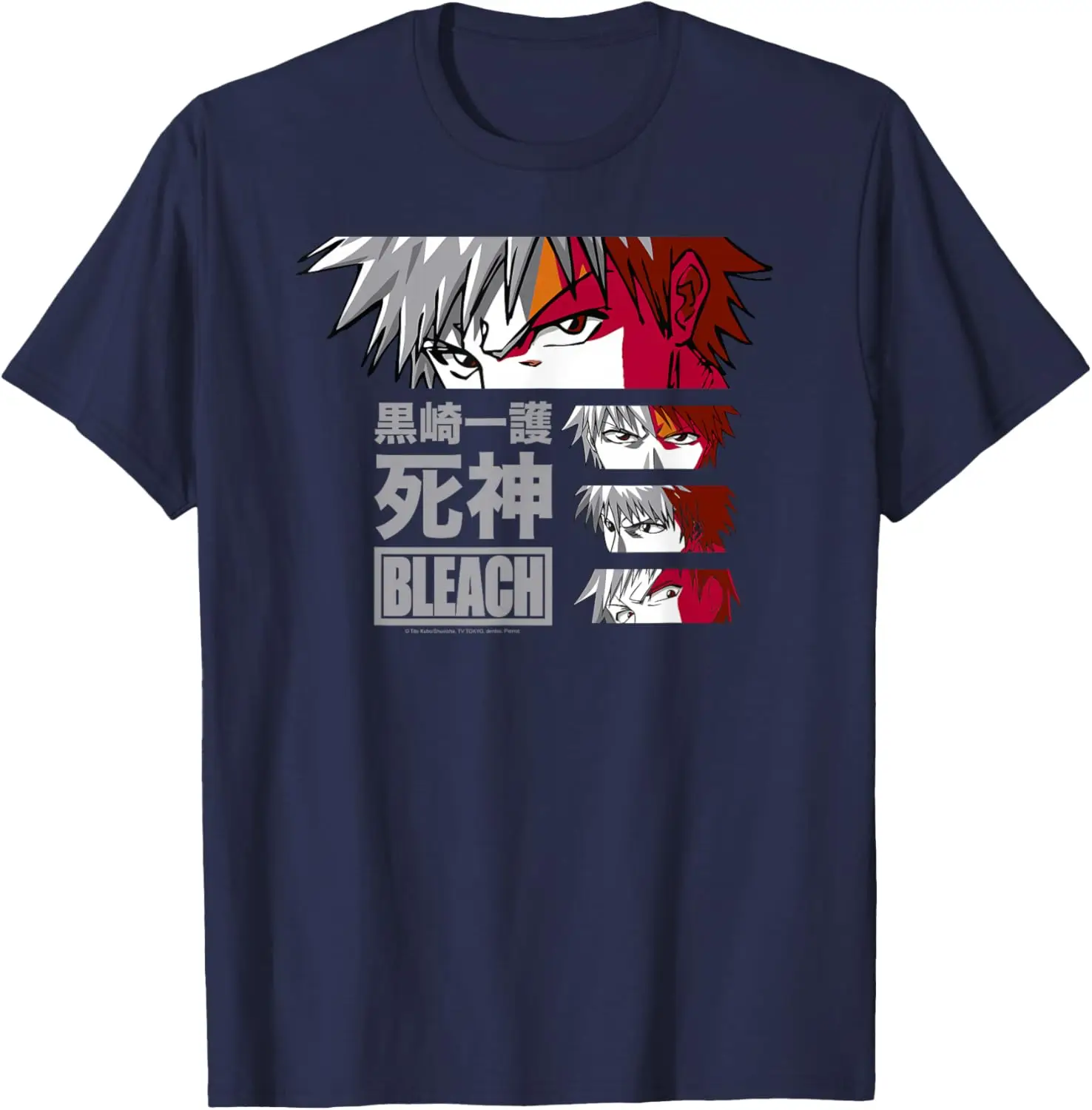 Bleach Ichigo Eyes with Kanji Anime T-Shirt S-6XL