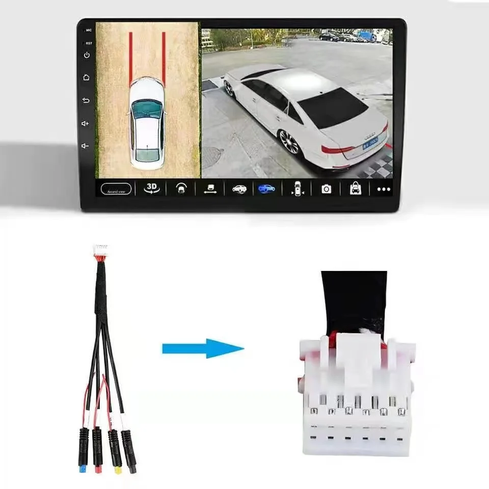 Car 3D HD Night Vision 360 panoramic image kit integrated 720P1080PAHD reverse camera auxiliary is optional