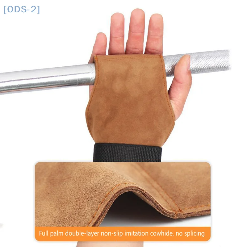 

Double Layers PU Leather Gloves Wrist Straps For Weight Lifting Grips Women Men GYM Deadlift Training Bench Press Pull-up Gloves