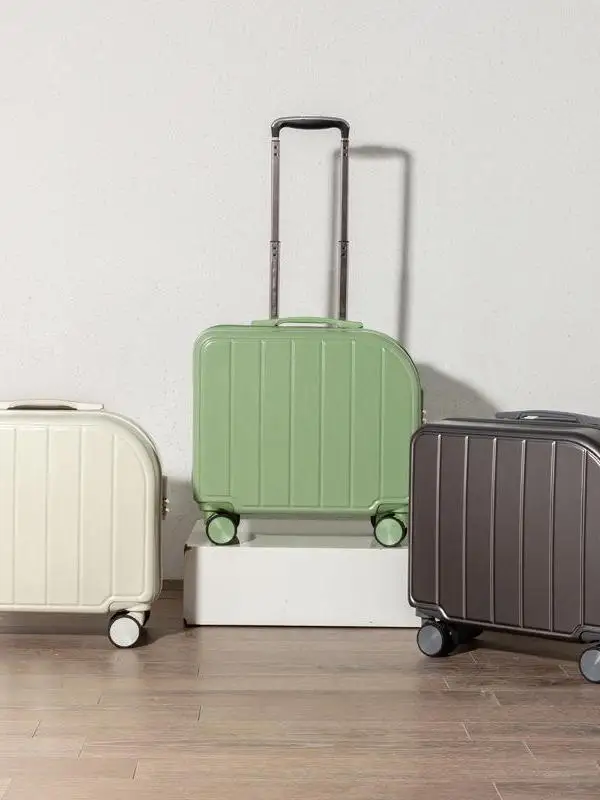 new-fashionable-women's-luggage-small-carry-on-suitcase-business-gift-18-inch-pull-rod-bag-universal-wheel-student-travel-box