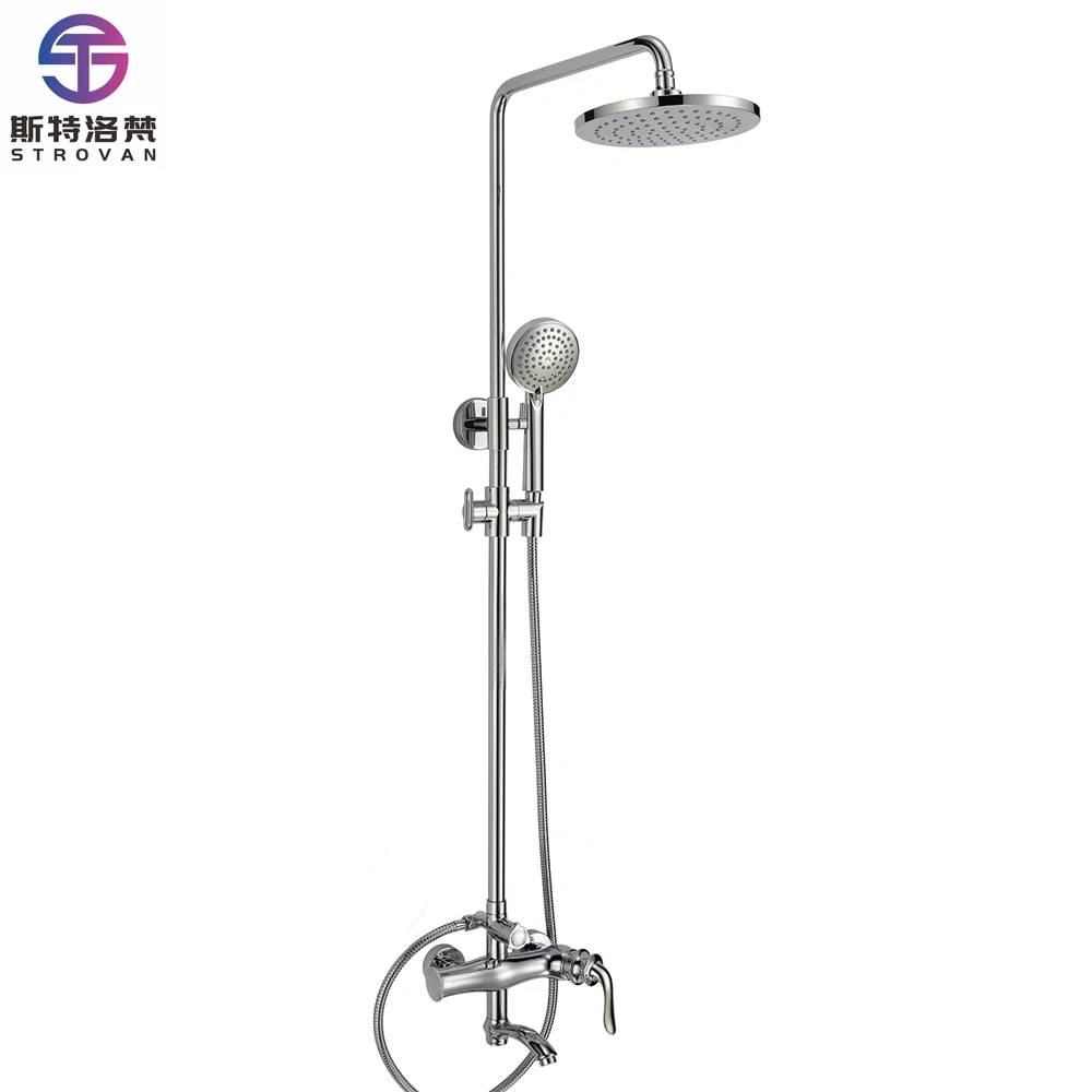 

Brass Shower Head Modern Bathroom Tub Mixer Tap Shower Cold Hot Water Mixer
