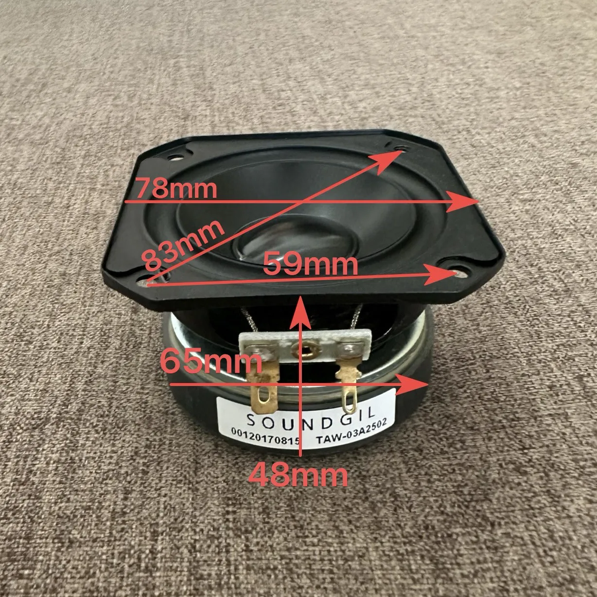 Driver For 3 Inch Midbass Speaker Anodized Aluminum Cone Large Magnet Rubber Surround