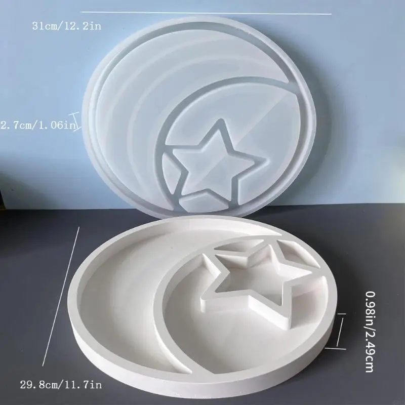 قالب سيليكون مرن وقوي لمستلزمات الحرف اليدوية وصواني النجوم والقمر مناسبة لجميع الأعمار للاستخدام اليومي لتزيين المنزل