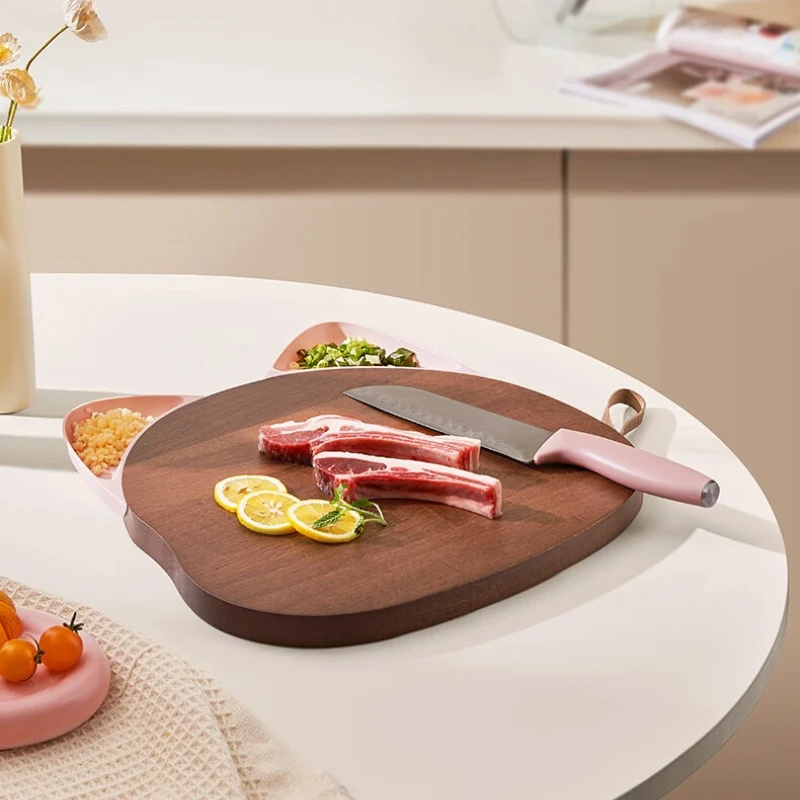 LANMI Practical cat Wooden Cutting Board Antibacterial Mouldproof Cutting Boards Chopping Board Cutting Board for Kitchen