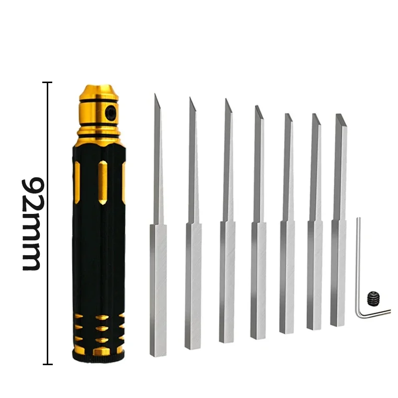 Coltello di precisione Utensile da taglio per hobby 0.1/0.2/0.4/0.6/0.8/1.0/2.0mm Lame per intaglio Incisione Taglio Costruzione Creazione di strumenti fai da te