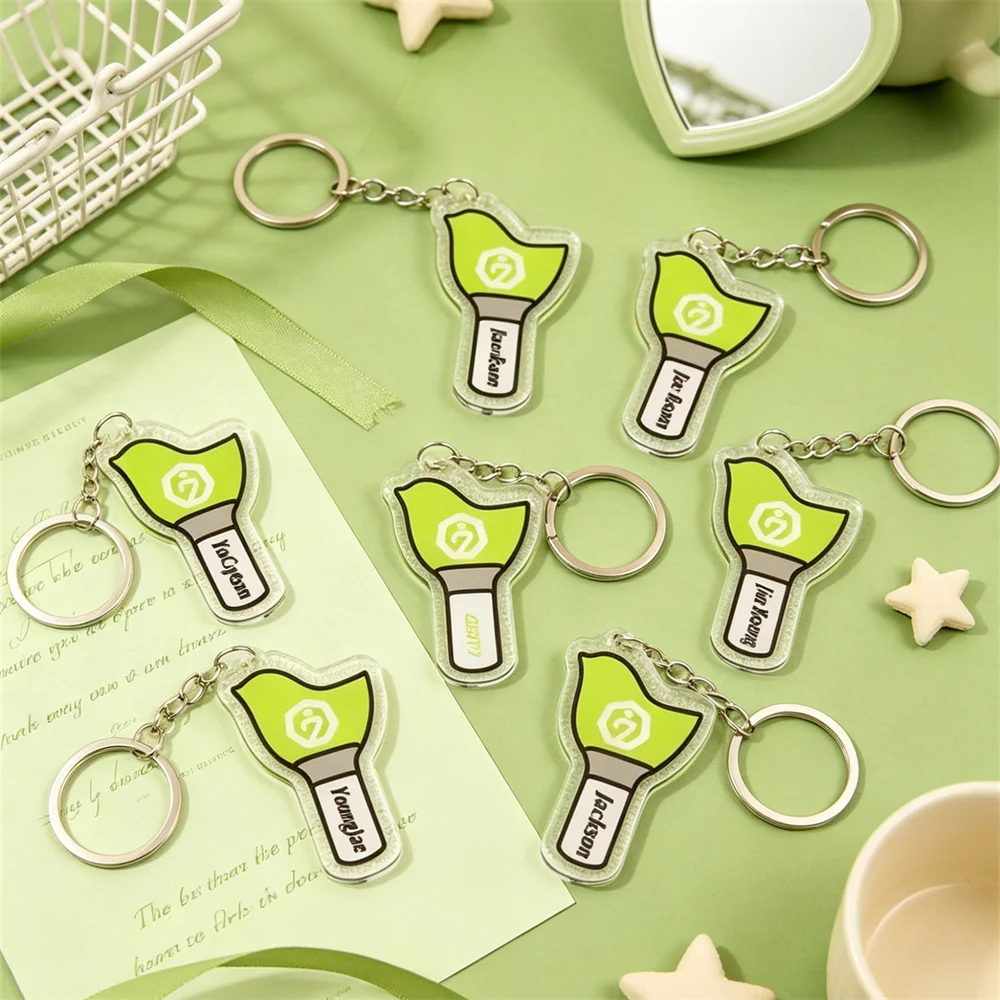 Chaveiro de Acrílico GOT7: Pingente de Bolsa Jackson, Acessórios para Chaveiro, Coleção de Fãs BamBam, YoungJae, YuGyeom