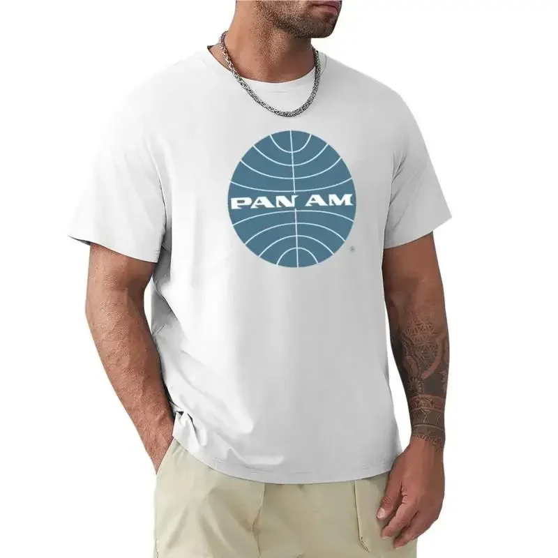 Pan Am Early 1950s Globe Thin Frame Inverted T-Shirt oversized t shirts sweat shirt summer top mens t shirts pack Male fashion