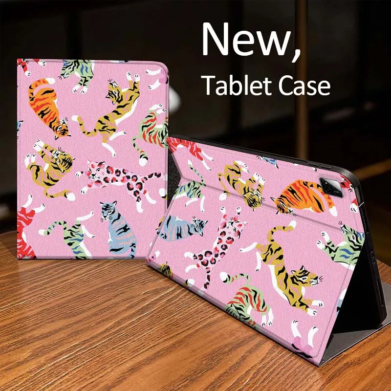 

Cartoon Leopard Pattern Pink For Xiaomi Mi Redmi Pad 2 4 5 7S 6S 6 7 8 Plus SE Pro K 2025 inch 8.7 11 Tablet Case