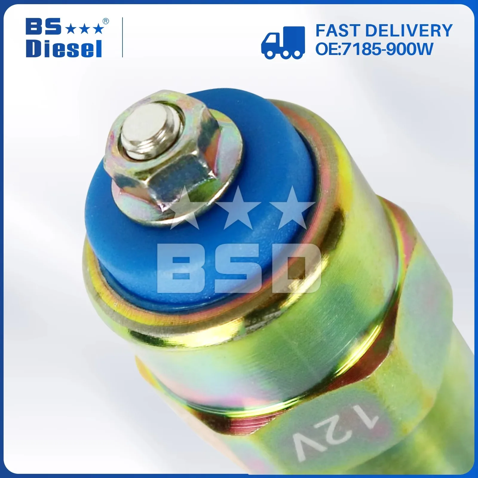 2PCS 12V 7185-900W Diesel Shutoff Solenoid 7167-620A,B,D RE54064 Stop Magnetic Valve 12V For Diesel Tractors Engine
