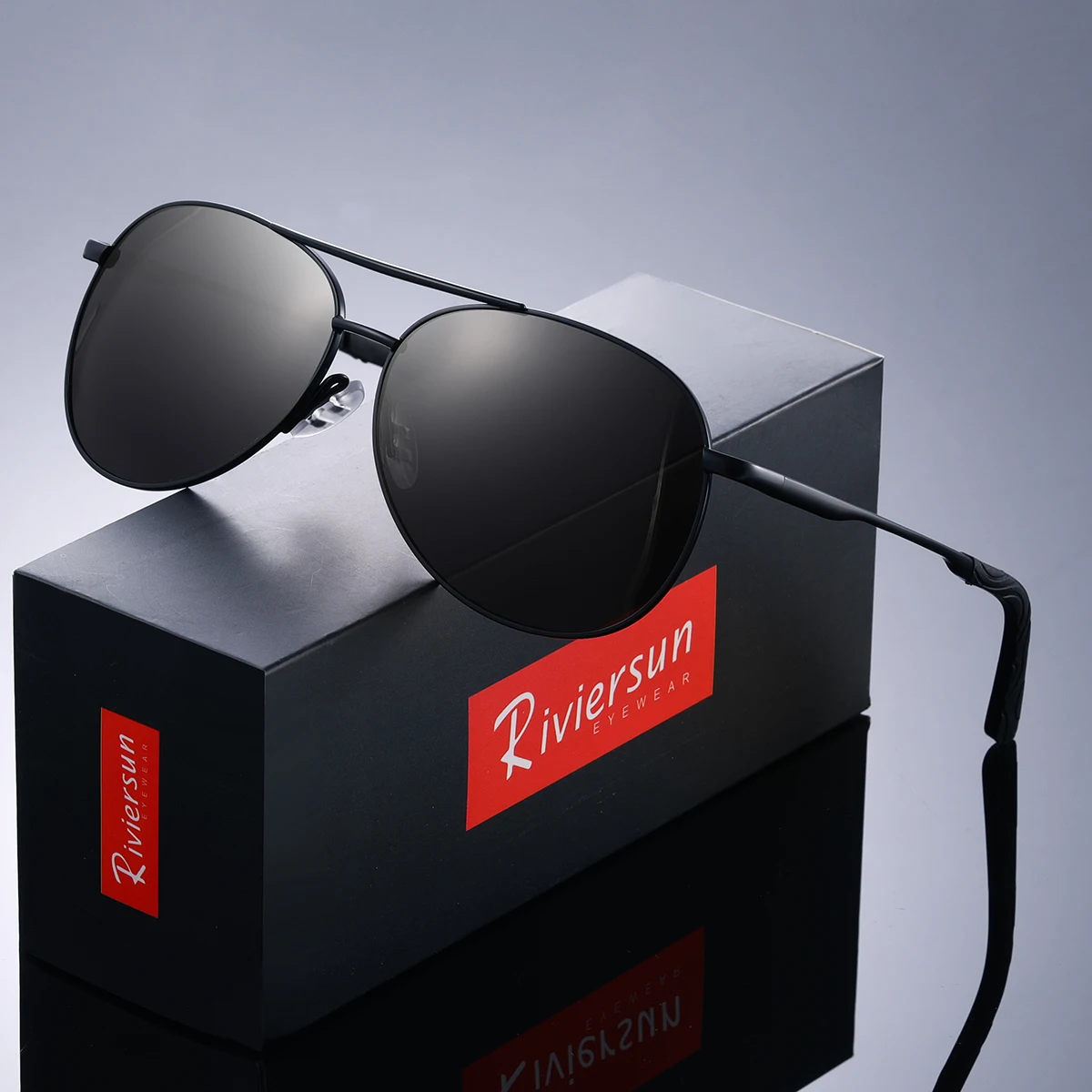 

RIVIERSUN Роскошные мужские и женские солнцезащитные очки-пилоты, винтажные деловые солнцезащитные очки в большой оправе с антибликовым покрытием, поляризационные очки UV400 для вождения и путешествий