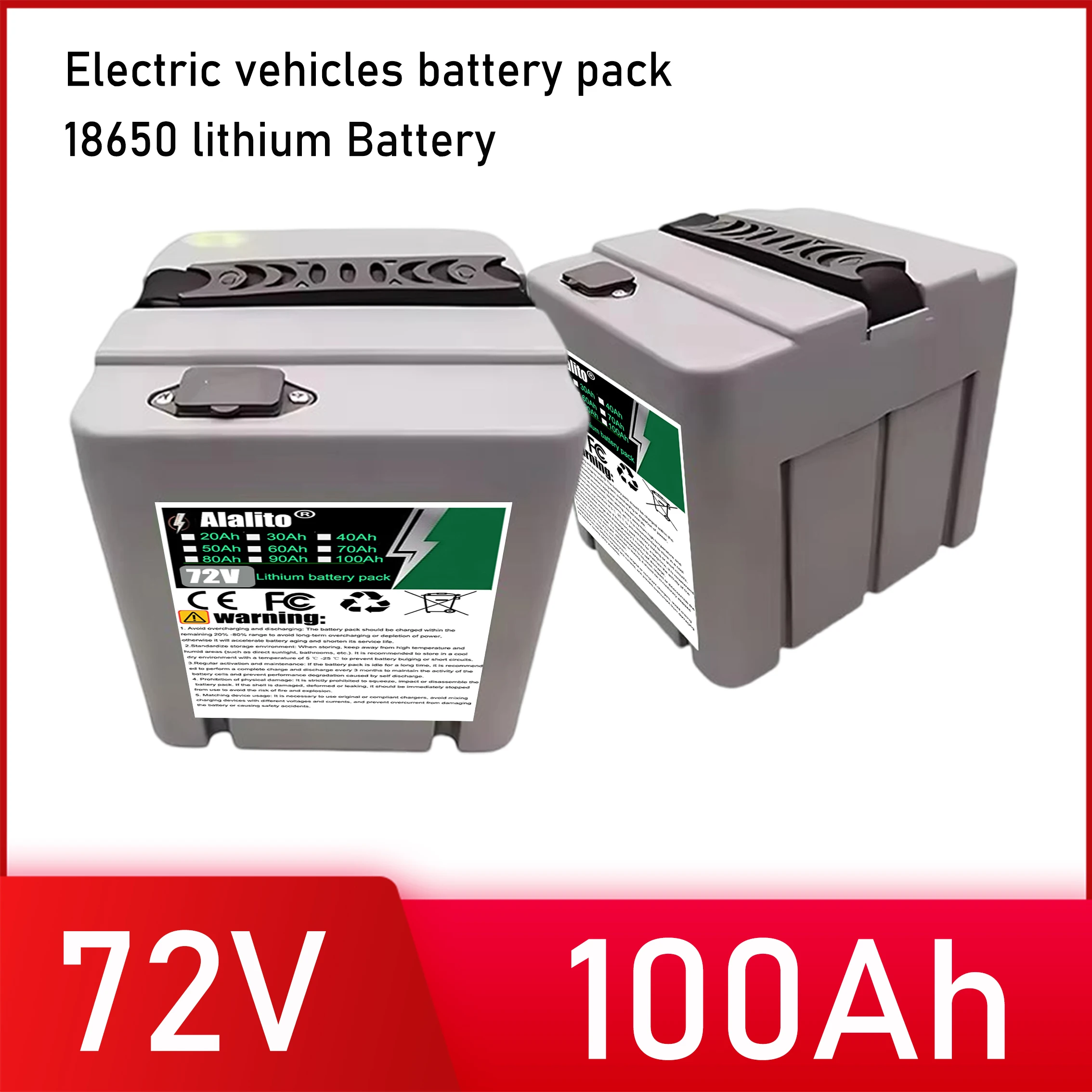 Electric Bicycle Battery 72V 30Ah - 72V lithium battery,for 250-2000W motor equipment,