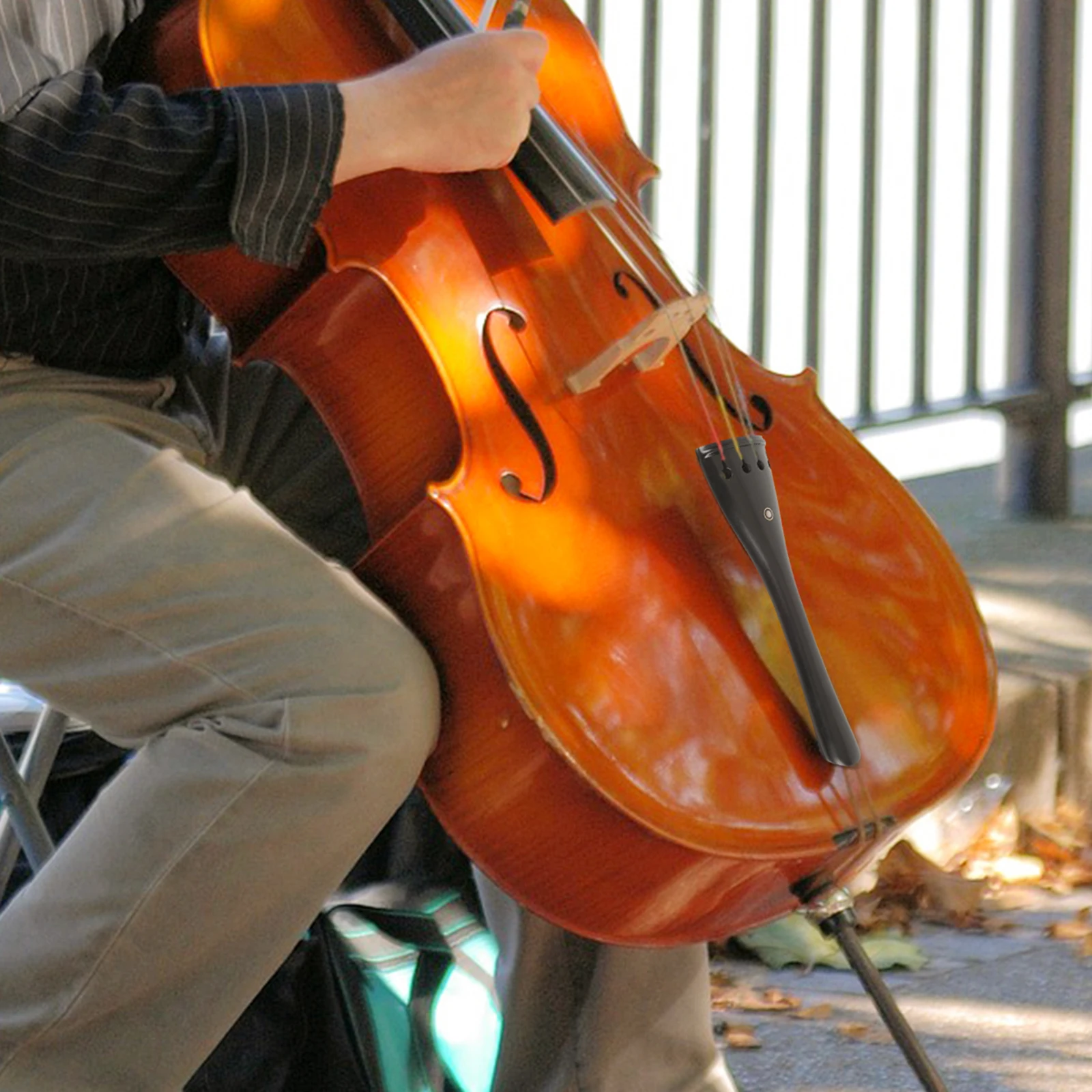 

Premium Cello String Board Ebony Material Sturdy Construction Precise Tuning Function Ideal Cello Replacement Part Supply