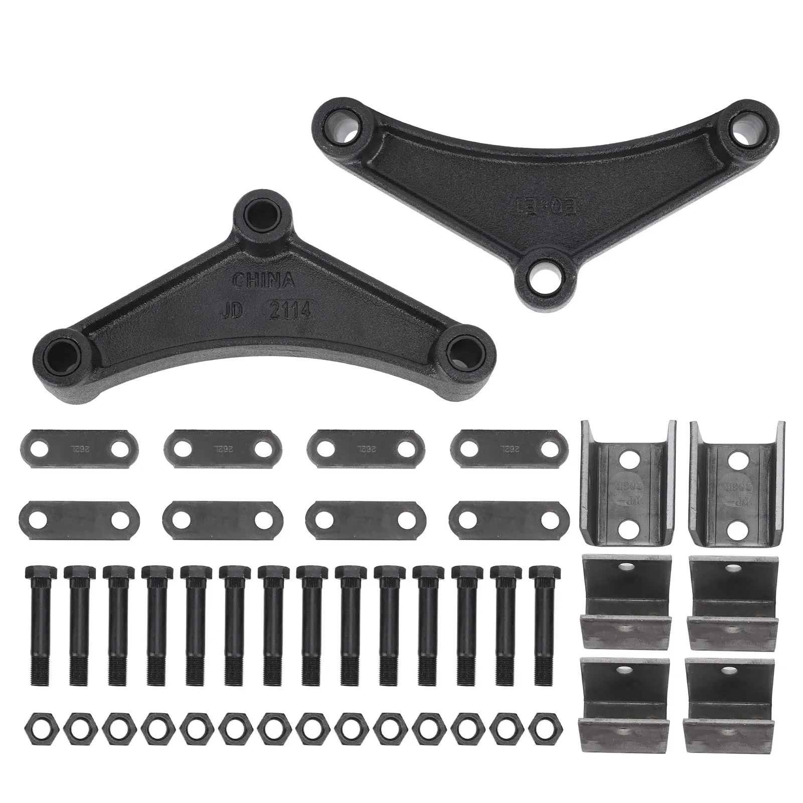 

Trailer Spring Hanger Kit Anti Aging Equalizers Trailer Axle Hanger Kit Lock Nuts for 1‑3/4in Wide Double Eye Springs