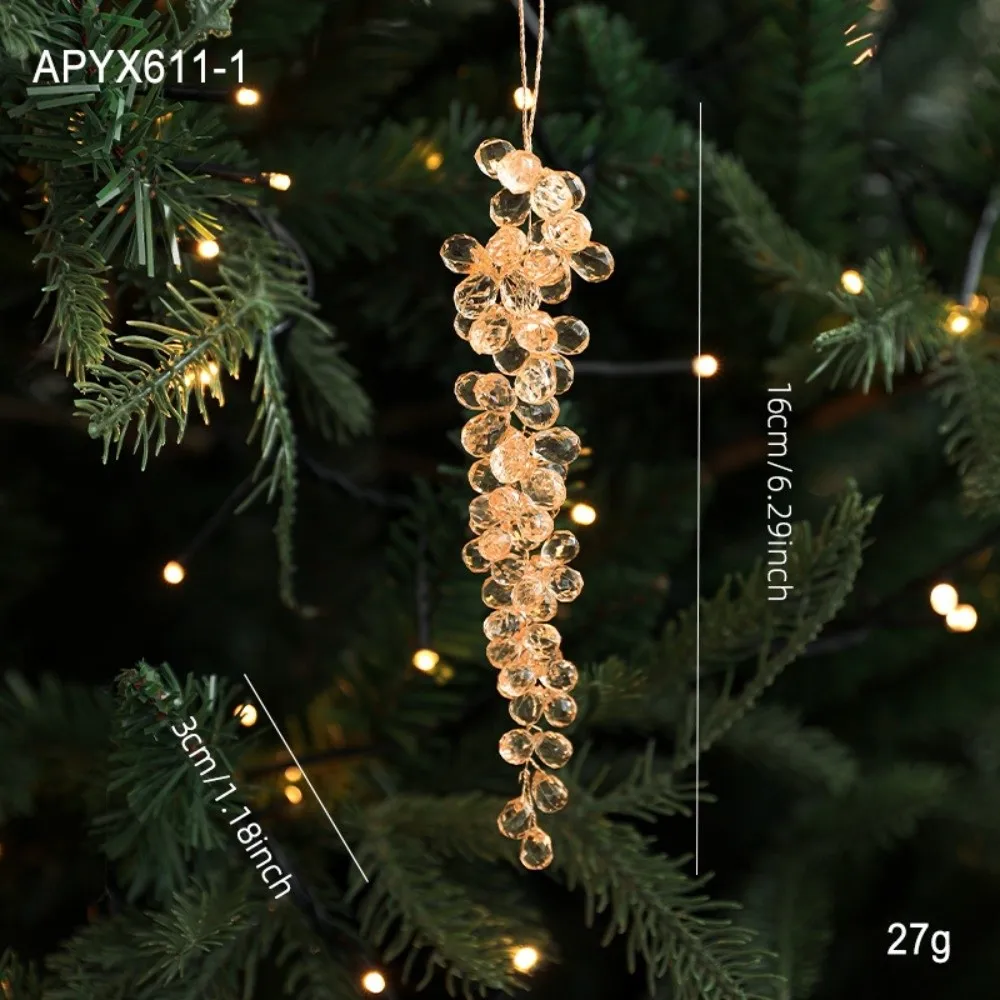 كريستال برعم كريستال العنب قلادة يبكي الصفصاف فرع طويل لتقوم بها بنفسك فروع كريستال شفافة قلادة بها خرزات نمط #1