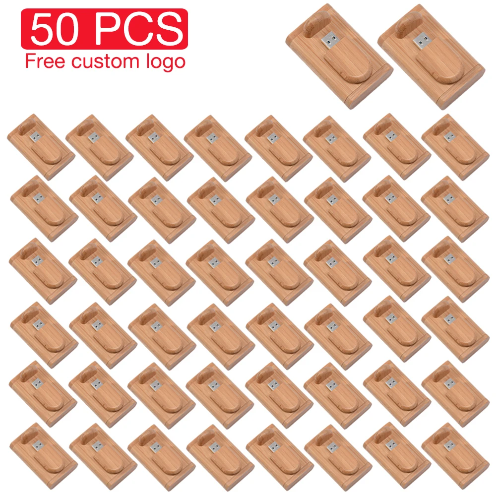 

50 PCS LOT USB Flash Drive 128GB Wooden Wedding Gifts Pen Drive 64GB Free Custom Logo Memory Stick Creative Photography U Disk