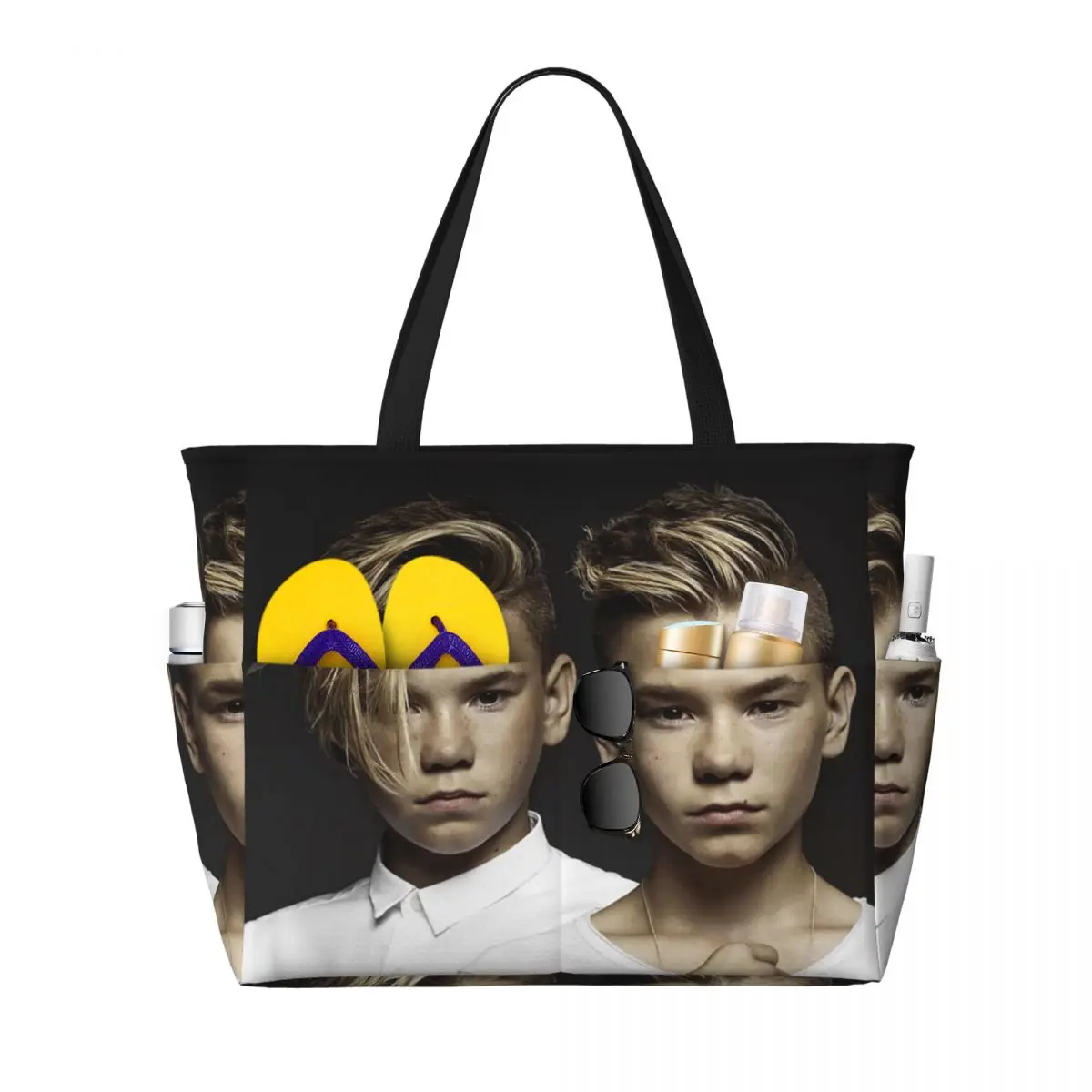 Marcus And Martinus Sweden Norway Eurovision Beach Tote Bag Sport Gym Yoga Duffle Large Tote Bag Women Travel Bag Fitness bag