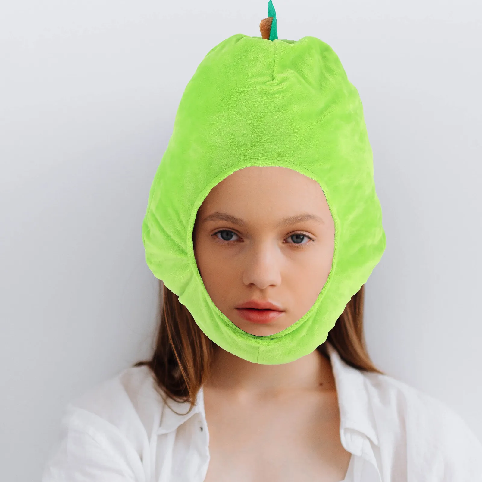 1 pieza de sombrero con forma de pera verde, creativo, para fiestas, accesorio de disfraz para festivales, accesorios de actuación, sombrero encantador.