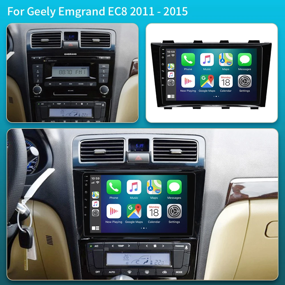 Car Video DVD Player Head Unit For Geely Emgrand EC8 2011-2015 Multimedia Android Atuo Raido Carplay GPS Navigation No 2din QLED