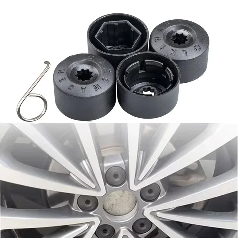 

20pcs Car Wheel Bolt Caps Tyre Screws Cover For Volkswagen VW POLO Tiguan Passat B5 B6 B7 Golf
