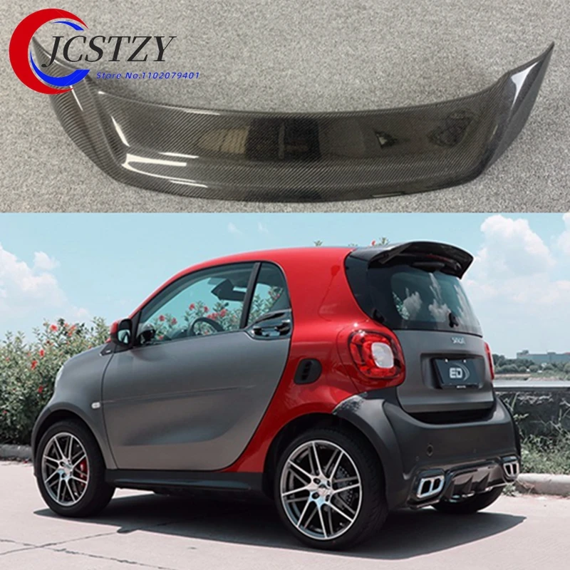 Car Accessories Carbon fiber Roof Spoiler Fit For smart Fortwo C453 2015-2017 W453 Roof Spoiler Wing