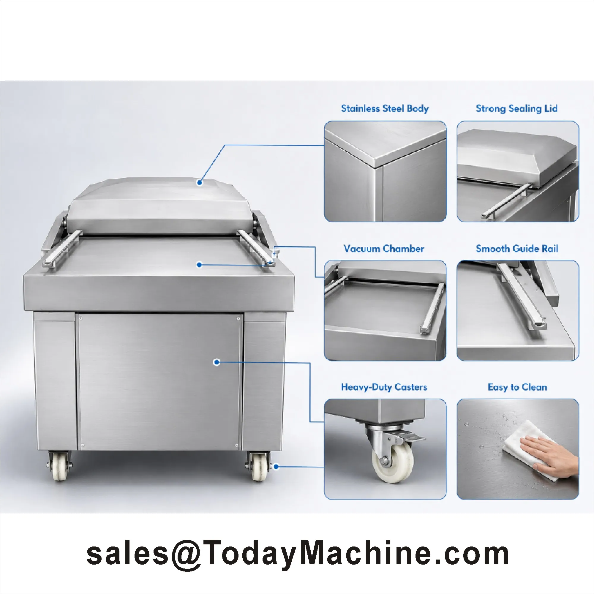 Vacuum Packing Machine Bag Vacuum Sealer for Seafood Meat Fruit Fast Food Preservation & Storage
