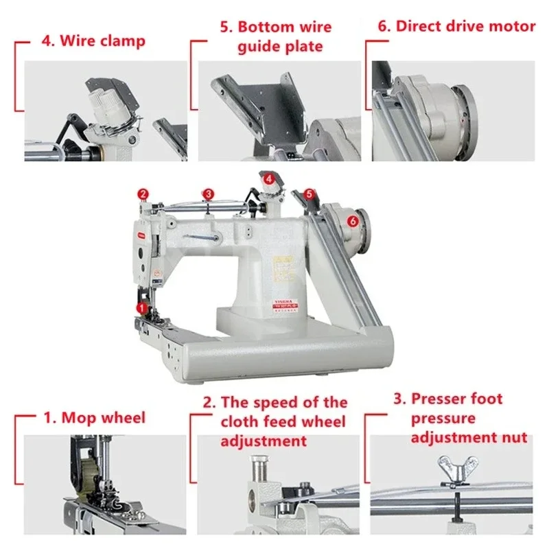 

Industrial Sewing Machine Raincoat Shirt Jeans Curved Wrist Machine Direct Drive Industrial Sewing Machine With Desk Full Set