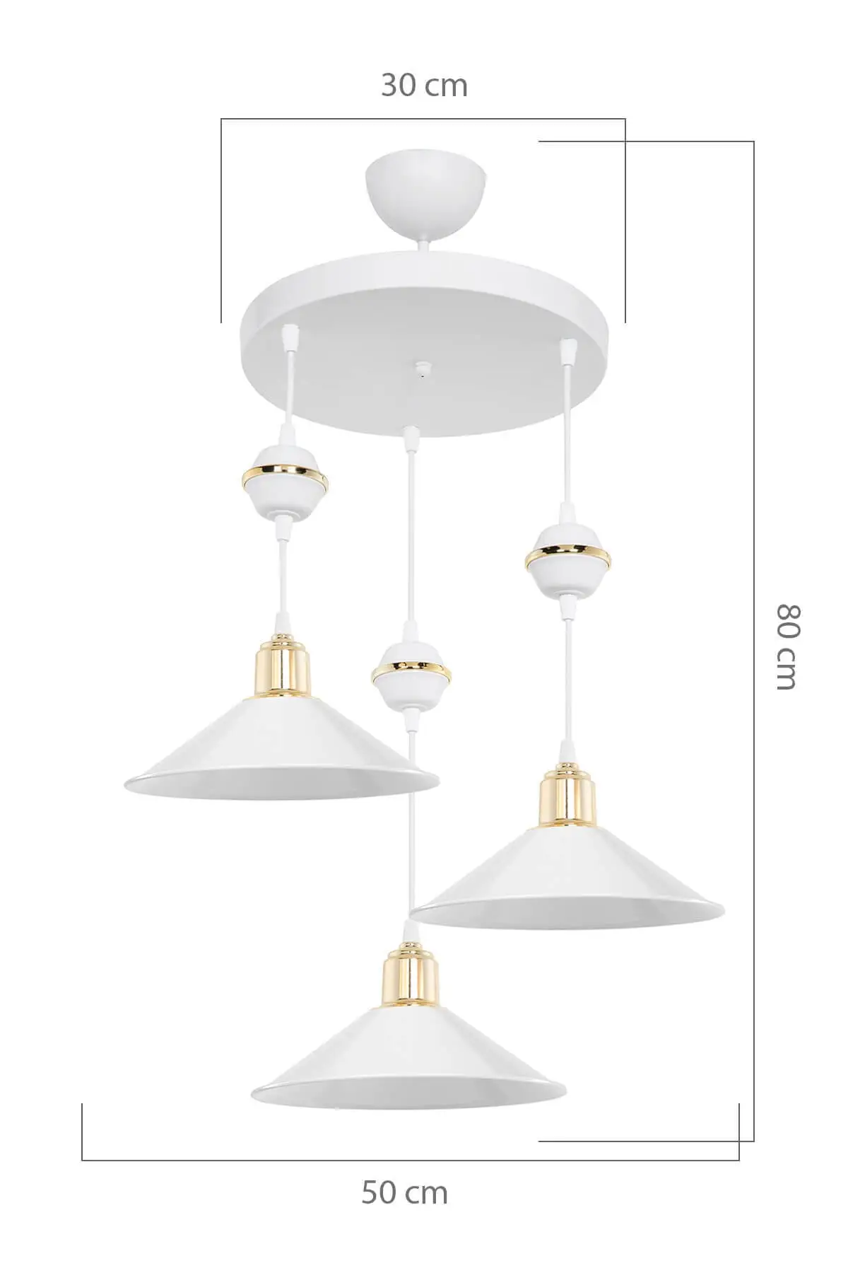 

DOLBOVI Cemre Maya triple white/gold dining room living room living room kitchen chandelier