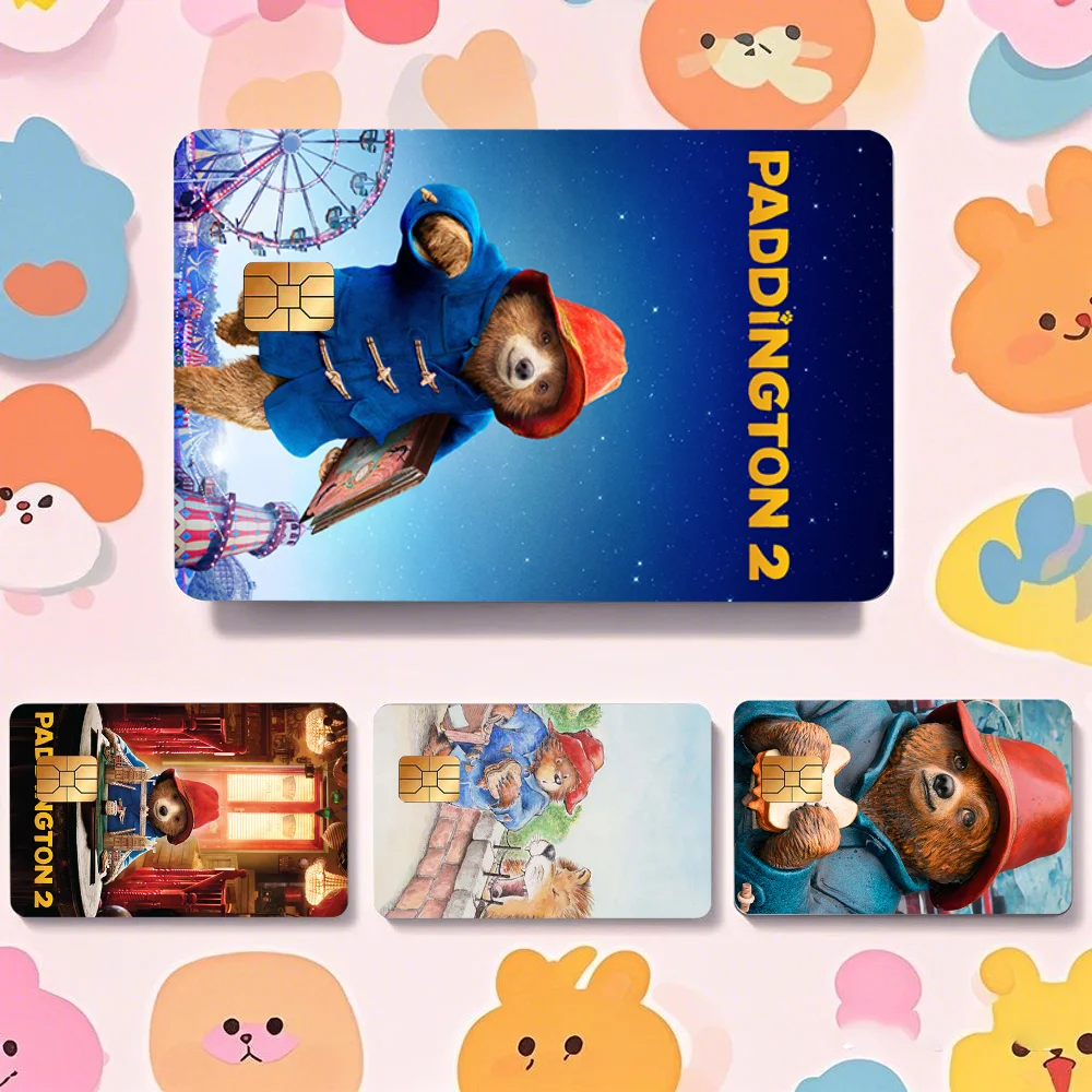 P-Paddington Movie Stickers Cartoon Credit Card Visa Debit Bank Charge Card Bus Metro Waterproof Sticker Decal Decoration