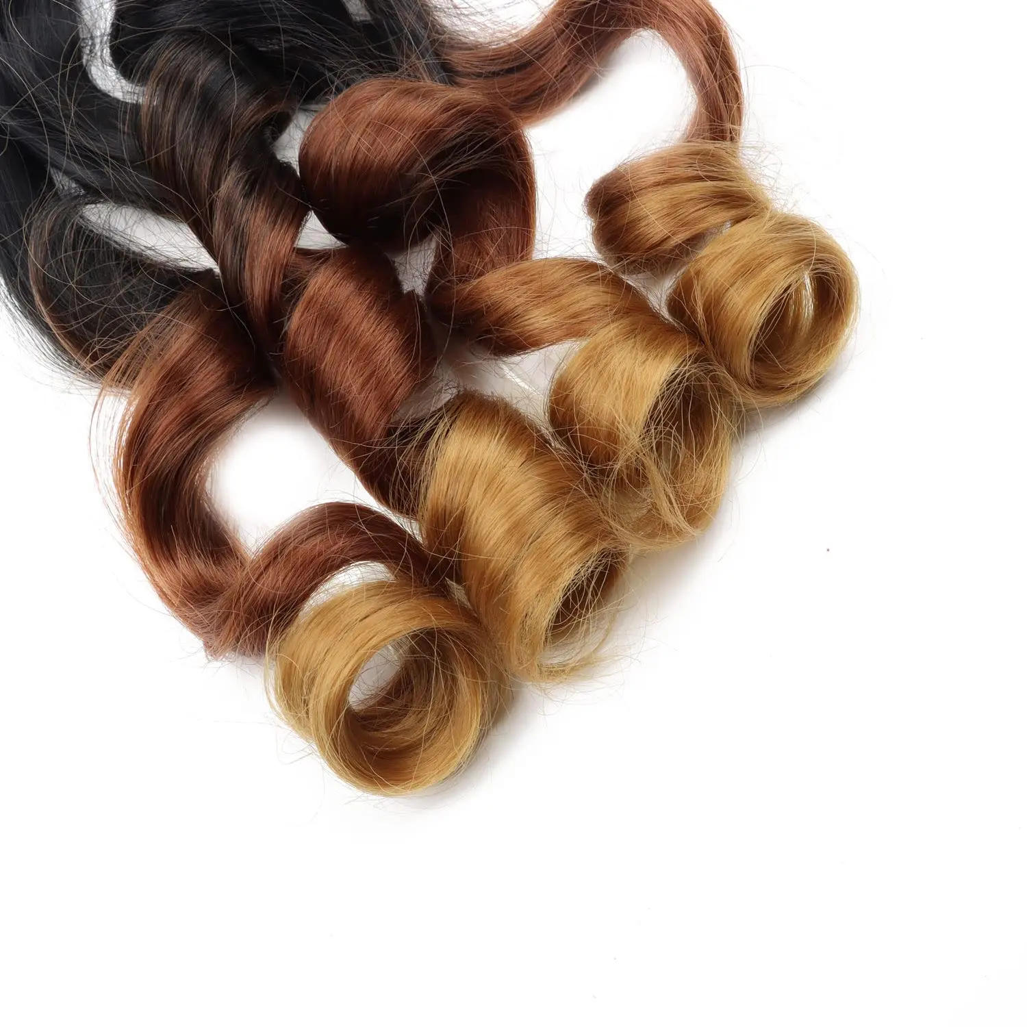 Cabelo encaracolado francês pre esticado da trança, cabelo Bouncy sintético da trança, ajuste da água quente, 16"