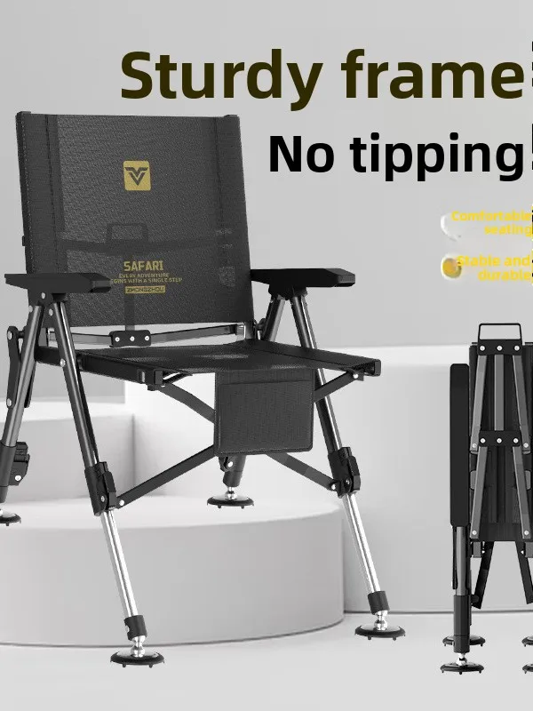 

Adjustable European Style Fishing Chair Low Backrest Folding Camping Chair Outdoor Fishing Gear Lightweight Stool Bench