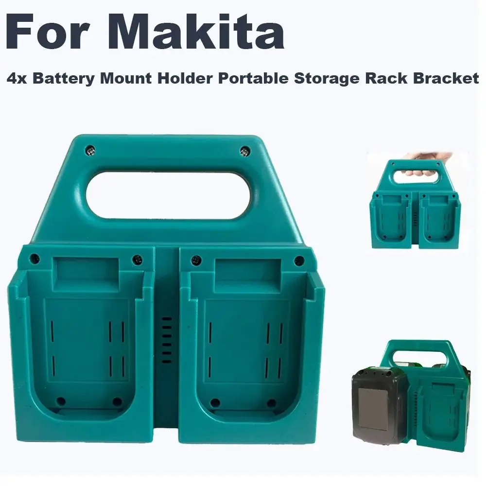 

Fixing Devices Battery Storage Rack 3D Printing Strong Battery Tool Holder Base 4 Slots/6 Slots Drop-resistant for Makita 18V