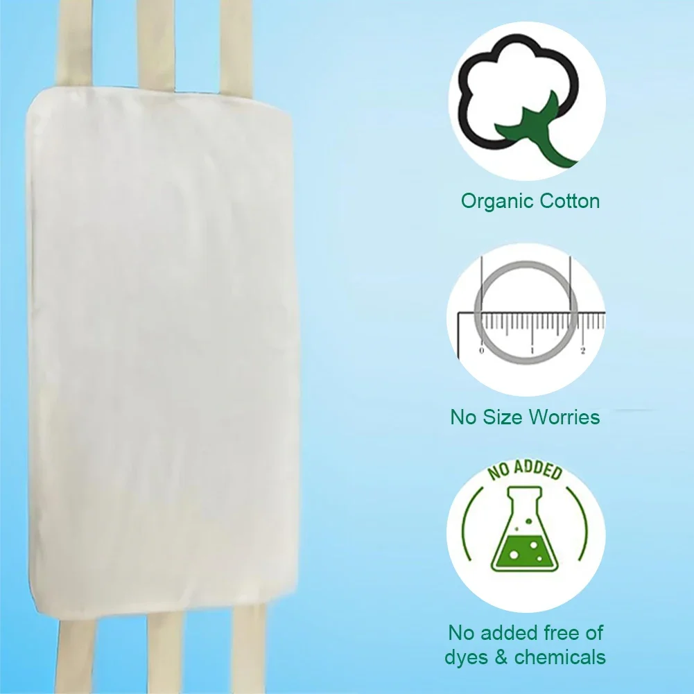 

Castor Oil Pack Wrap Reusable Organic Cotton Castor Oil Packs with Adjustable Elastic Strap Castor Oil Compress Packs for Body