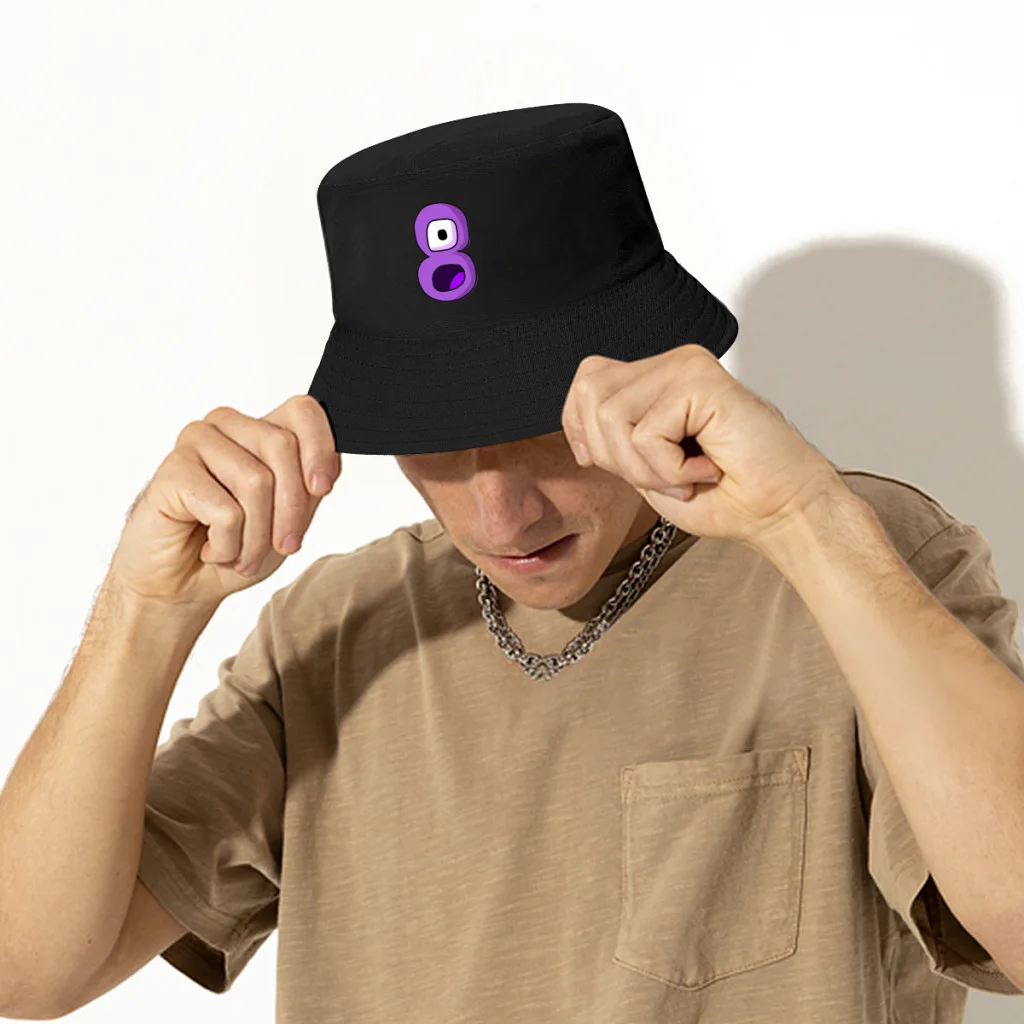 Alphabet-Lore-Number-8-PNG-Thumb Sombrero de cubo unisex bordado Mujeres Sombrero de hip hop de doble cara Panamá de cuatro estaciones