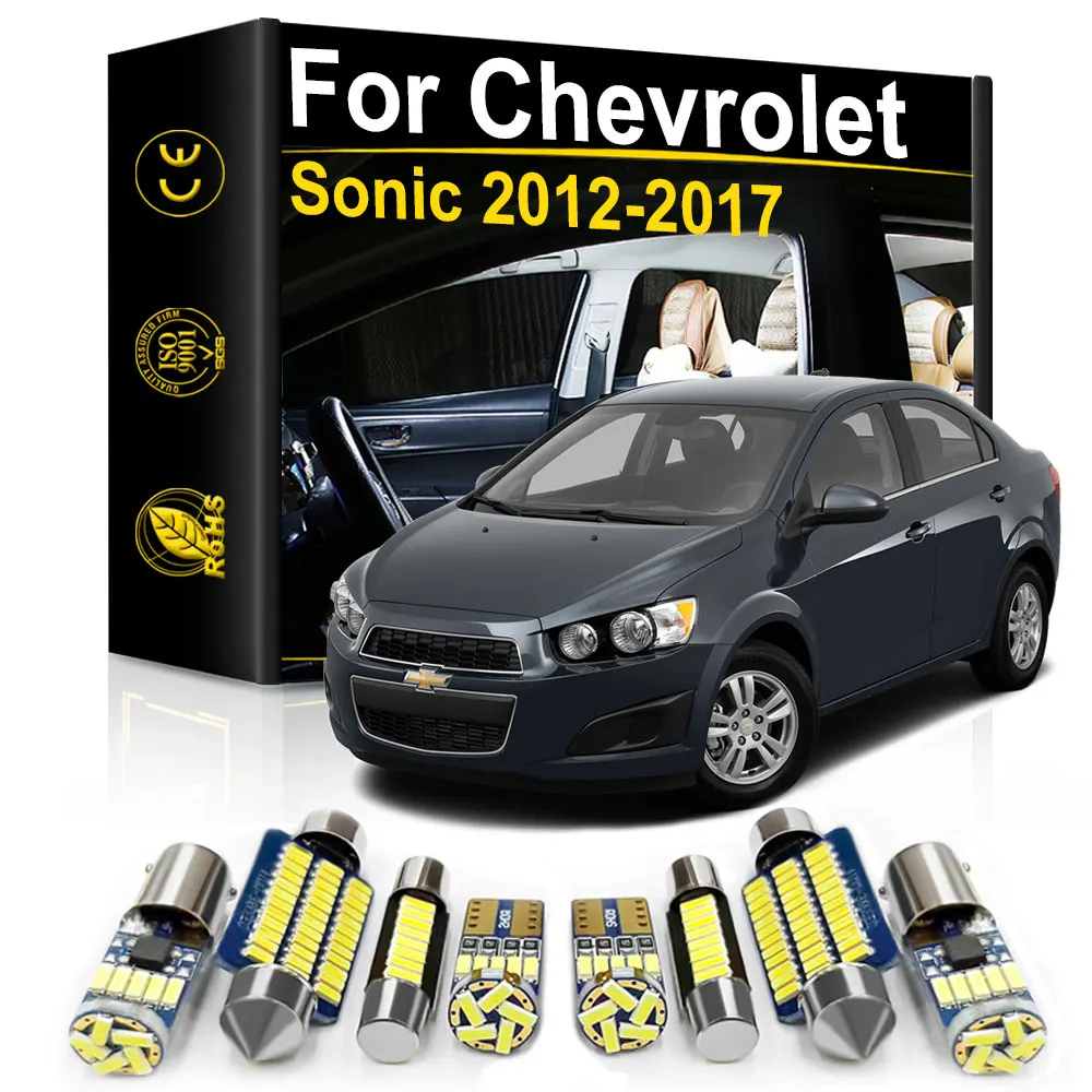 For Chevrolet Chevy Sonic 2012 2013 2014 2015 2016 2017 Car LED Interior Light Canbus Dome Trunk License Plate Lamp Accessories