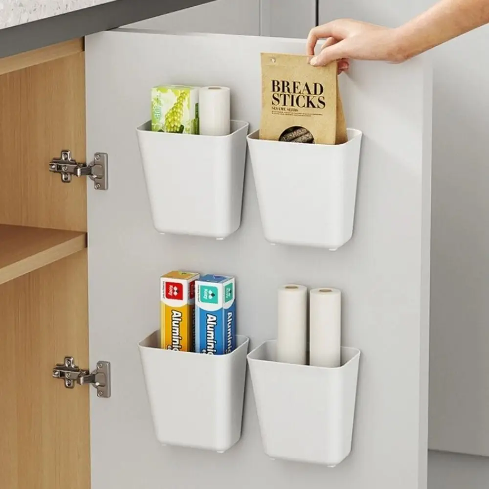 Storage Basket Bathroom Wall Mounted Cosmetics Boxes Home Remote Control Holder Plastic Hanging Storage Box Kitchen Organizer