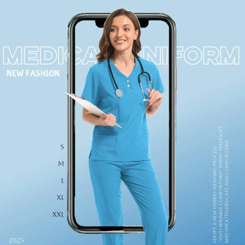 

Extensive Range from Petite S to Size XXL Specially Proportioned for Different Body Types in Healthcare Professions/multicolored