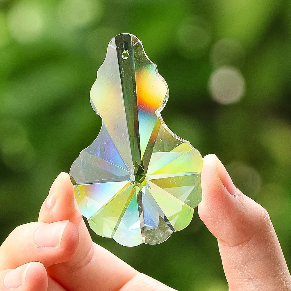 

1pcs 50mm/63mm Clear Gourd Crystal Prism Suncatcher Hanging Pendant Faceted Chandelier Parts DIY Home Wedding Decor Accessories