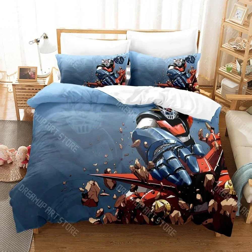 2026 3D Print Mazinger Z Bedding Set Single Twin Full Queen King Size Bed Set Aldult Kid Bedroom Duvetcover Sets