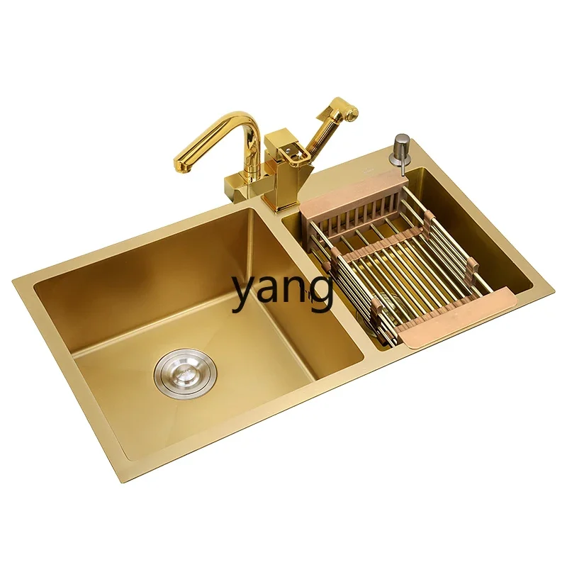 

YJQ stainless steel sink hand thickened kitchen household under counter basin dishwasher