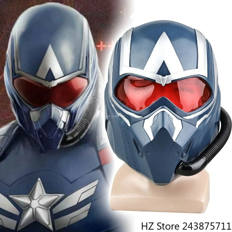 

Movie Falcon Captain America 4 Cosplay Helmets Masks Superhero Brave New World Halloween Helmets Props Hard PVC Material
