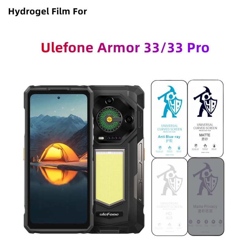 

2 шт. матовая гидрогелевая пленка для защиты экрана Ulefone Armor 33 HD для Ulefone Armor 33 Pro, уход за глазами, антишпион, матовая защитная пленка