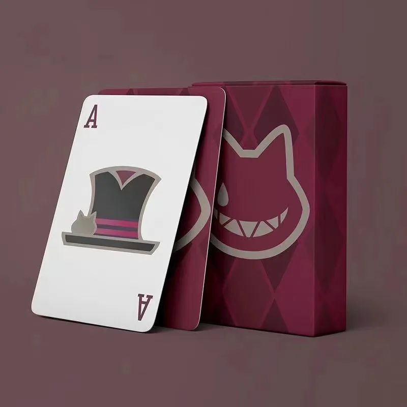 Аниме Genshin Impact Lyney покерные карты реквизит для косплея для сцены Настольная Игра карточка в твердом переплете игрушка Хэллоуин Рождественский подарок