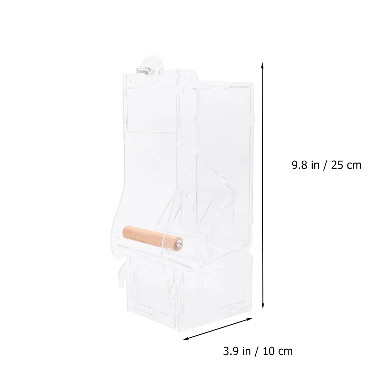 

1Pcs Parrot Automatic Feeder Acrylic Bird Cage Food Container Creative Design Clear Observation Waste Saving