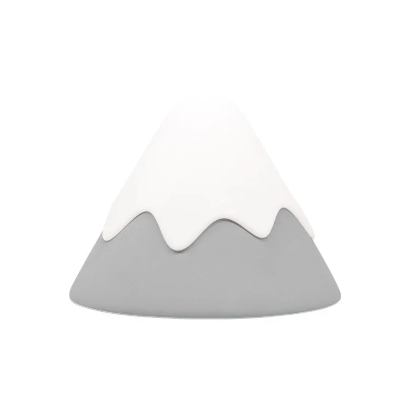 Snow Mountain-luz nocturna de silicona para niños, lámpara de escritorio con temporizador, carga USB, luz de cama LED, detección creativa